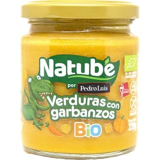 Tarrito de verduras con garbanzos ecológico sin gluten desde 6 meses tarrito 220 g -