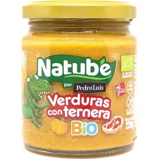 Tarrito de verduras con ternera ecológico sin gluten desde 6 meses envase 220 g -