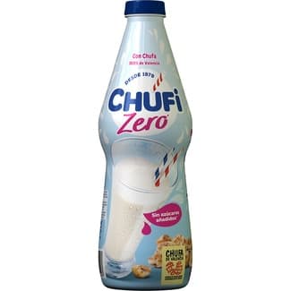 Horchata de chufa Zero azúcar añadido DOP Chufa de Valencia Sin Lactosa Sin Gluten botella 1 l -