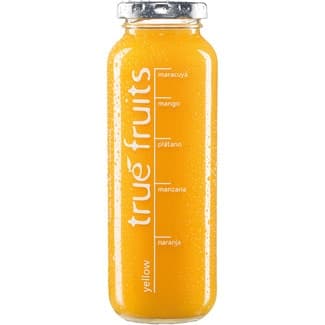 Smothie amarillo botella 250 ml maracuyá, mango, plátano, manzana y naranja -