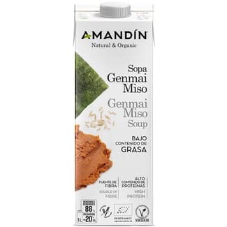 Sopa genmai miso ecológica, sin gluten y vegana envase 1 l -