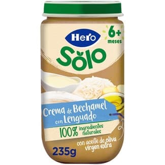 Tarrito de crema de bechamel con lenguado sin gluten desde 6 meses envase 235 g -