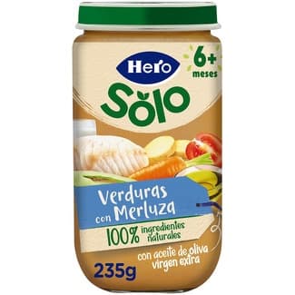 Tarrito de verduras con merluza sin gluten desde 8 meses envase 235 g -