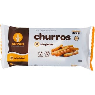 Churros sin gluten y veganos envase 200 g -