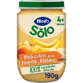 Tarrito de melocotón de la huerta y plátano desde 4 meses tarro 190 g -