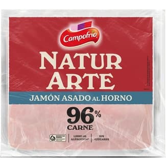 NaturArte jamón asado al horno en lonchas 96% carne sin azúcares envase 110 g -