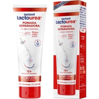 Lactourea pomada reparadora 72 h para piel seca y extra-seca para manos, pies y codos tubo 75 ml absorción inmediata -