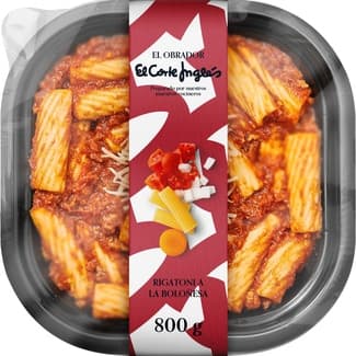 Rigatoni a la boloñesa envase 800 g -