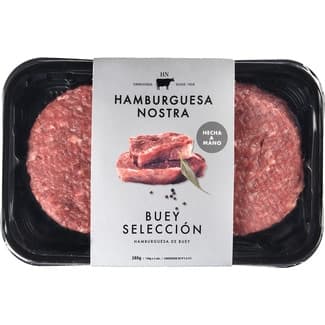 Hamburguesa de buey Selección hechas a mano sin gluten 2 unidades bandeja 280 g -