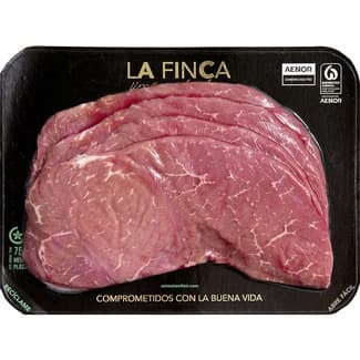 Filetes 1ª A para plancha de vacuno joven Dos Primaveras peso aproximado bandeja 400 g -
