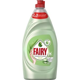 Lavavajillas a mano concentrado Limpieza y Cuidado con aloe vera y pepino botella 820 ml -