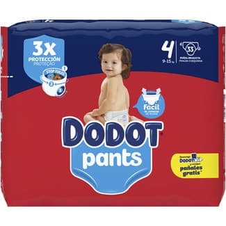 Pants pañal & braguita unisex de 9 a 15 kg talla 4 paquete 33 unidades -