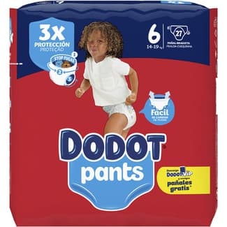 Pants pañal & braguita unisex de +15 kg talla 6 paquete 27 unidades -