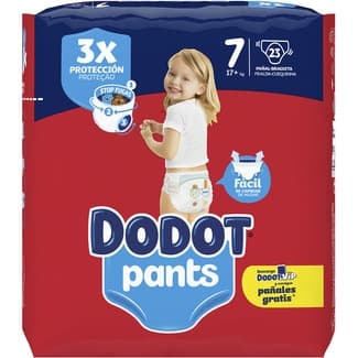 Pants pañal & braguita unisex de +17 kg talla 7 paquete 23 unidades -