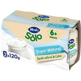 Yogur natural sin gluten desde 6 meses pack 2 tarritos 120 g -