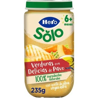 Tarrito de verduritas con delicias de pavo sin gluten desde 6 meses envase 235 g -