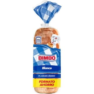 Pan de molde blanco con corteza 0% azúcares añadidos bolsa 640 g formato ahorro -