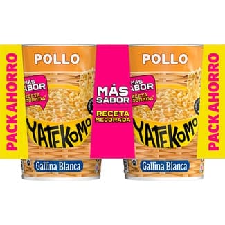 Fideos orientales instantáneos sabor pollo pack 2 vaso 60 g -