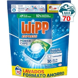 Detergente cápsulas Power Caps Limpieza Profunda bolsa 70 cápsulas -