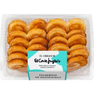 Palmeritas de mantequilla 12 unidades bandeja 150 g -