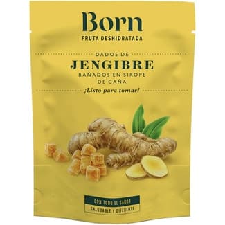 Dados de jengibre bañados en sirope de caña ecológicos bolsa 80 g -