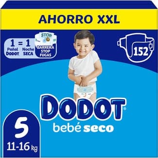 Bebé-Seco pañales de 11 a 16 kg talla 5 caja 152 unidades -