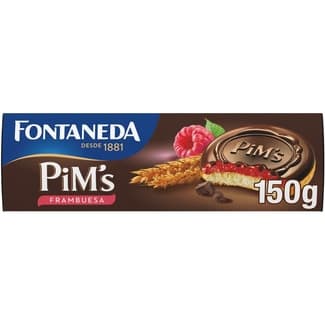 Medallones de galleta rellenos de frambuesa paquete 150 g -