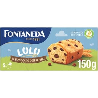 Bizcochito con pepitas de chocolate 5 unidades envasadas individualmente paquete 150 g -