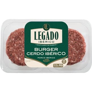 Burger meat de cerdo ibérico sin gluten y sin lactosa 4 unidades bandeja 360 g -