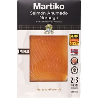 Salmón ahumado noruego sin azúcar en lonchas envase 80 g -