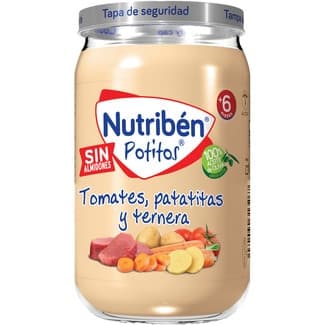 Potitos tarrito tomates, patatitas y ternera sin almidones desde 6 meses tarro 235 g -
