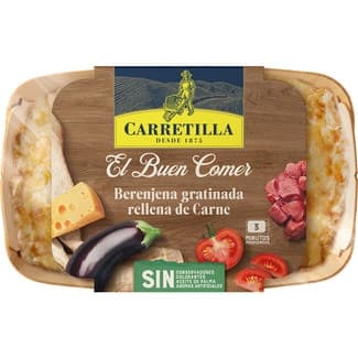 Berenjena gratinada rellena de carne El Buen Comer envase 350 g -