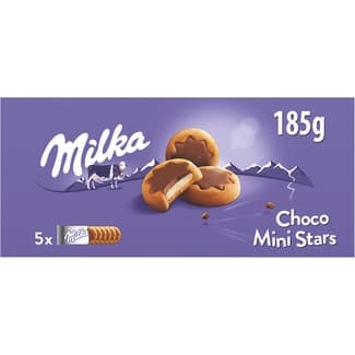 Choco Stars mini estrellas galletas con chocolate 5 envases individuales paquete 150 g -
