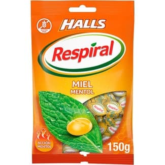 Respiral caramelos duros de miel y mentol sin gluten bolsa 150 g -