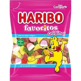 Favoritos caramelos de goma recubiertos de azúcar con zumo de frutas bolsa 150 g -