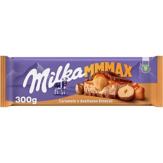 MMMAX chocolate con leche, caramelo y avellanas enteras tableta 300 g -