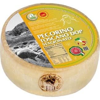 Queso de oveja pecorino toscano DOP Stagionato peso aproximado pieza 2 kg elaborado con leche pasteurizada -
