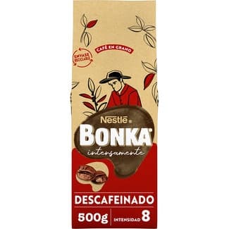 Café en grano descafeinado de cultivo sostenible de intensidad 8 paquete 500 g -
