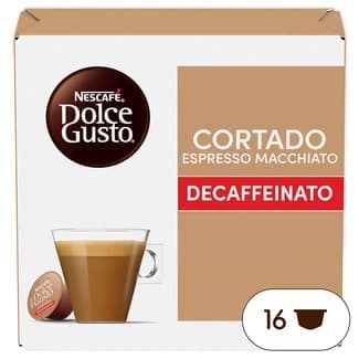 Café Cortado Espresso Macchiato Decaffeinato Selección robusta estuche 16 cápsulas -