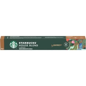 Café intensidad 8 House Blend Lungo estuche 10 cápsulas compatibles con máquinas Nespresso -