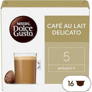 Café con leche delicado arábica y robusta intensidad 5 estuche 16 cápsulas -