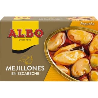 Mejillones en escabeche de las rías gallegas 14-21 piezas sin gluten lata 72 g neto escurrido -