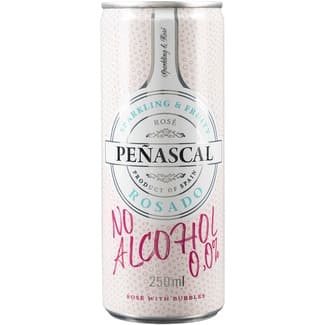 Vino rosado de aguja natural sin alcohol lata 25 cl -