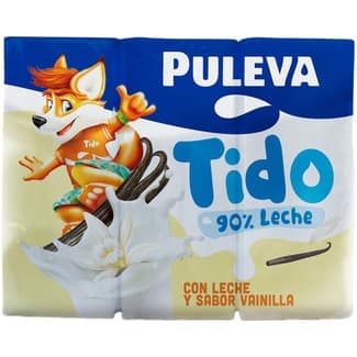 Batido Tido de vainilla 90% de leche sin gluten pack 6 briks 200 ml -