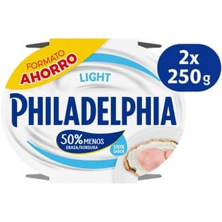 Queso de untar blanco light formato ahorro pack 2 x 250 g envase 500 g -