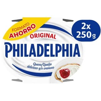 Queso de untar blanco original formato ahorro pack 2 x 250 g envase 500 g -