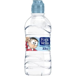 Agua mineral natural botella 33 cl (Personajes surtidos según existencias) -
