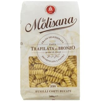 Fusilli corti bucati N.108 Trafilata Al Bronzo paquete 500 g -