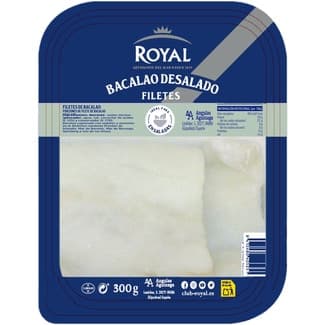 Filetes de bacalao desalado bandeja 300 g -