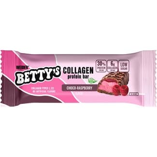 Betty's barrita de proteínas y colágeno de chocolate y frambuesas unidad 50 g -